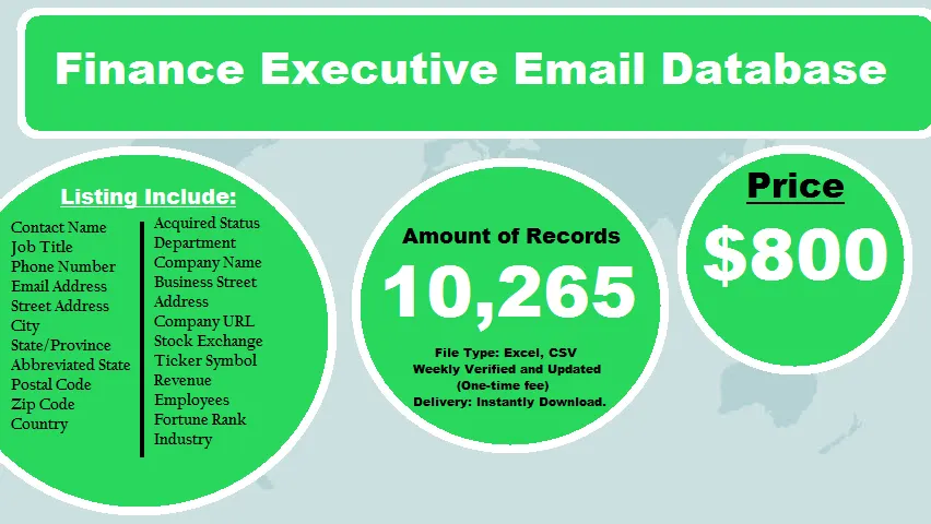 Finance Executive Email Database