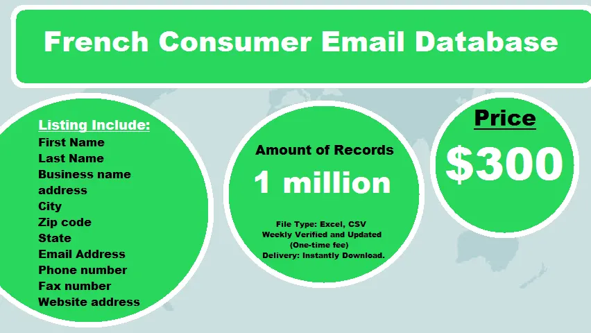 French Consumer Email Database